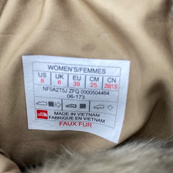 The North Face Women’s Thermoball Microbaffle Brown Snow Boot Size US 8 - Picture 10 of 11